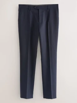 Navy Blue Slim Fit Slim Fit Signature Nova Fides 100% Italian Wool Suit Trousers