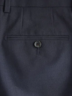 Navy Blue Slim Fit Slim Fit Signature Nova Fides 100% Italian Wool Suit Trousers