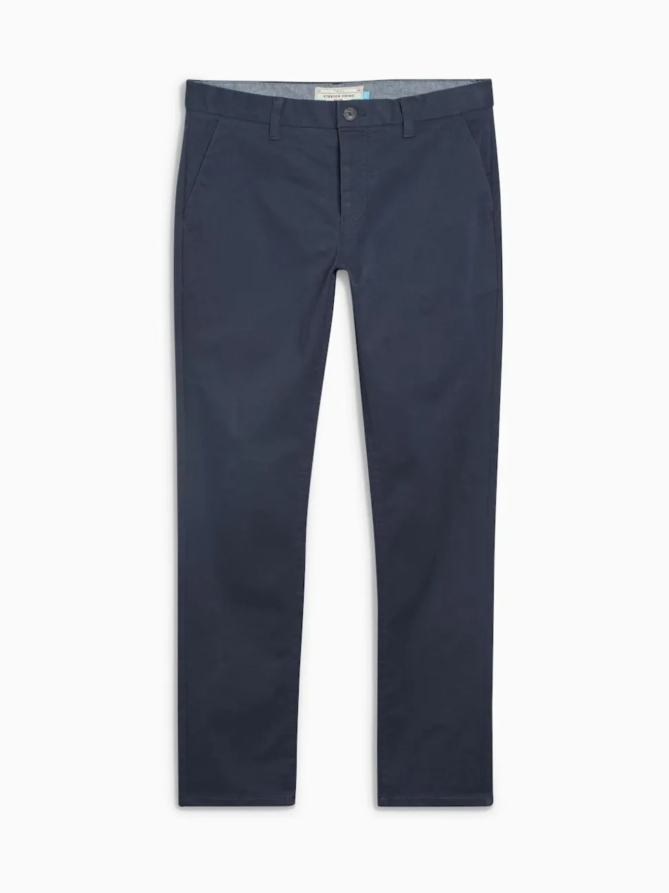 Navy Blue Slim Fit Stretch Chinos Trousers