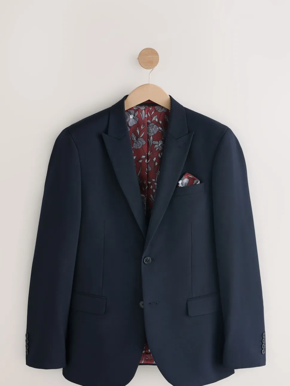 Navy Blue Slim Fit Two Button Suit Jacket