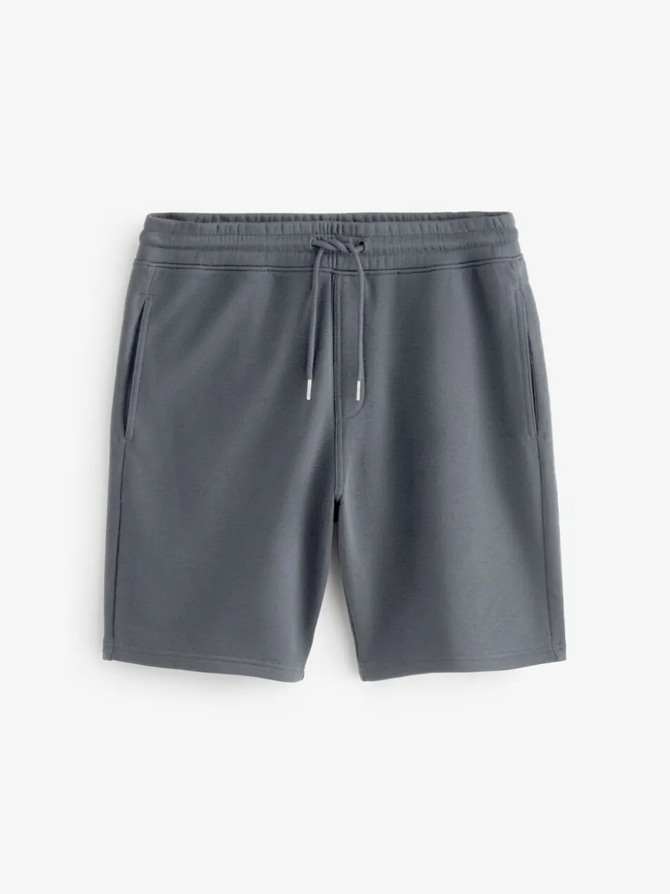 Navy Blue Slim Fit Zip Pocket Jersey Shorts