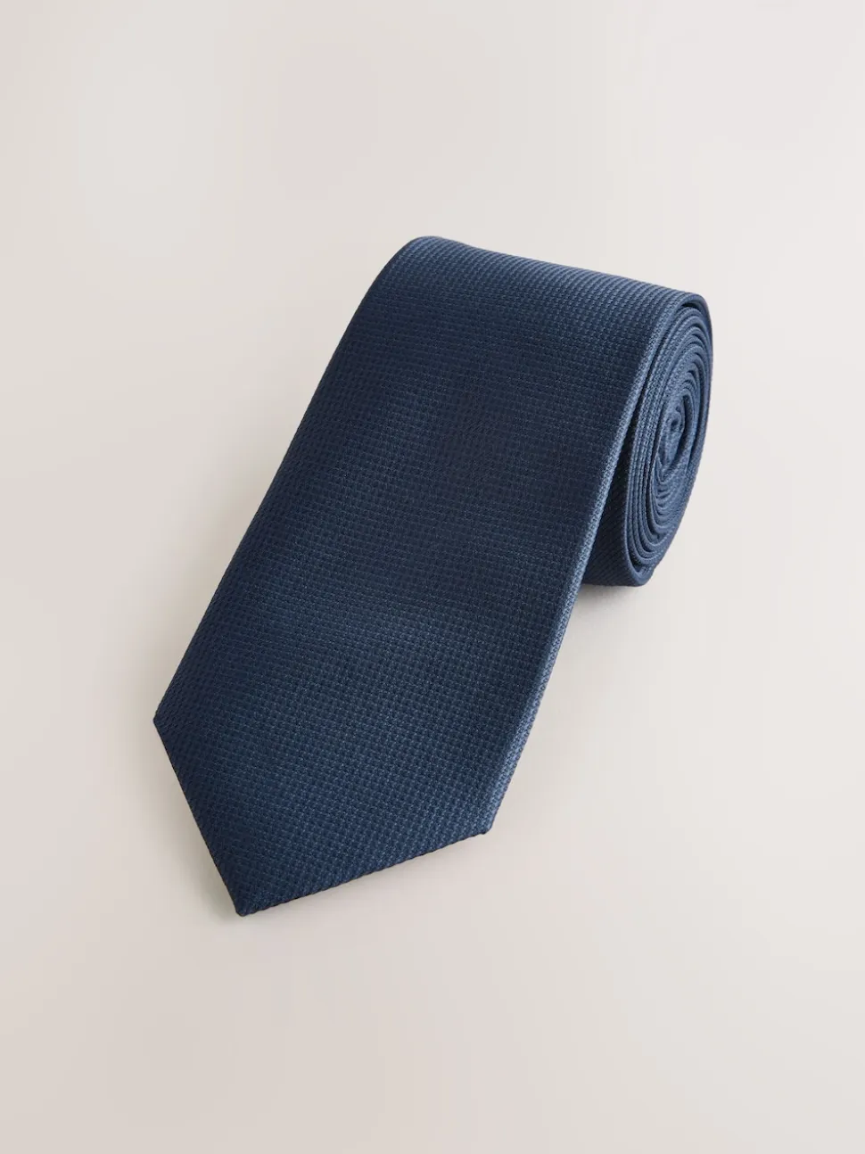 Navy Blue Slim Textured Tie