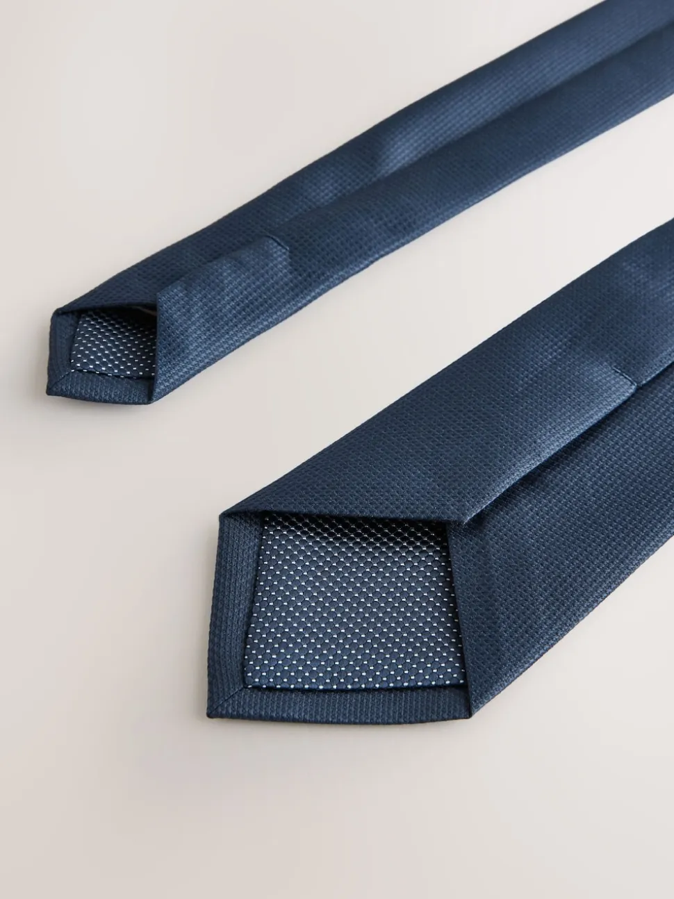 Navy Blue Slim Textured Tie
