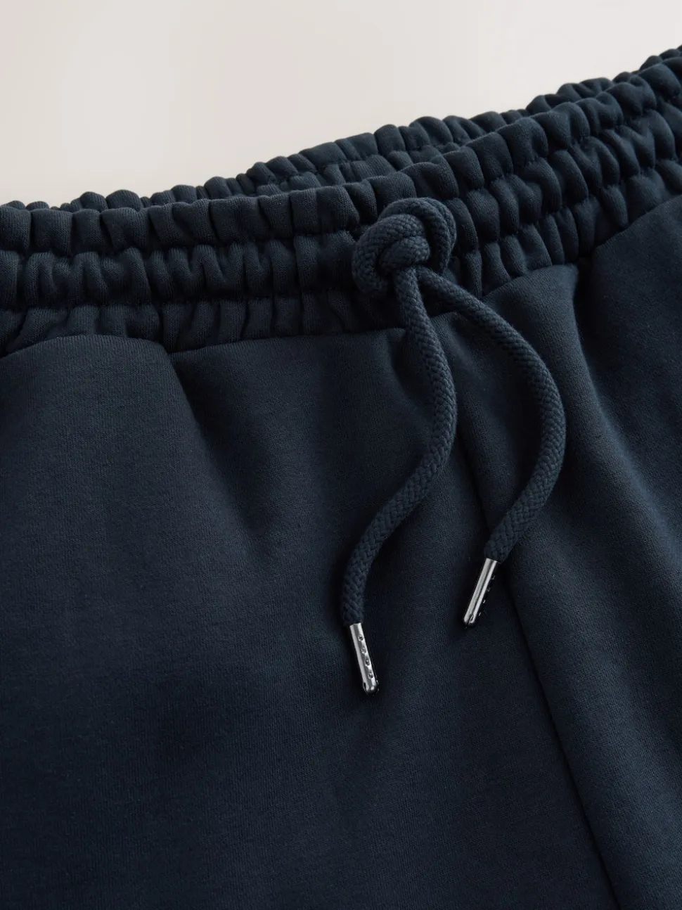 Navy Blue Straight Fit Brushback Heavyweight Joggers