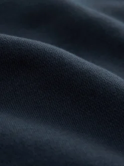 Navy Blue Straight Fit Brushback Heavyweight Joggers