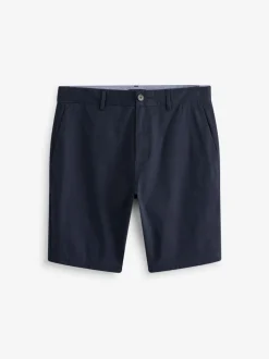 Navy Blue Straight Fit Stretch Chinos Shorts