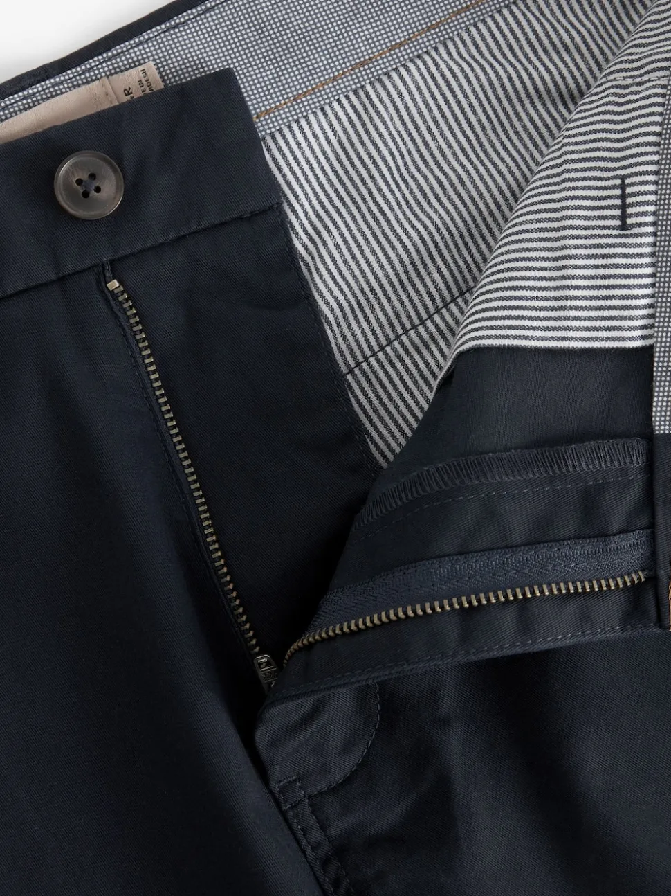 Navy Blue Straight Fit Stretch Chinos Shorts