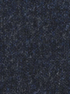 Navy Blue Tailored Fit Signature Abraham Moon 100% British Wool Donegal Suit Jacket