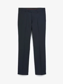 Navy Blue Tailored Fit Stretch Smart Trousers