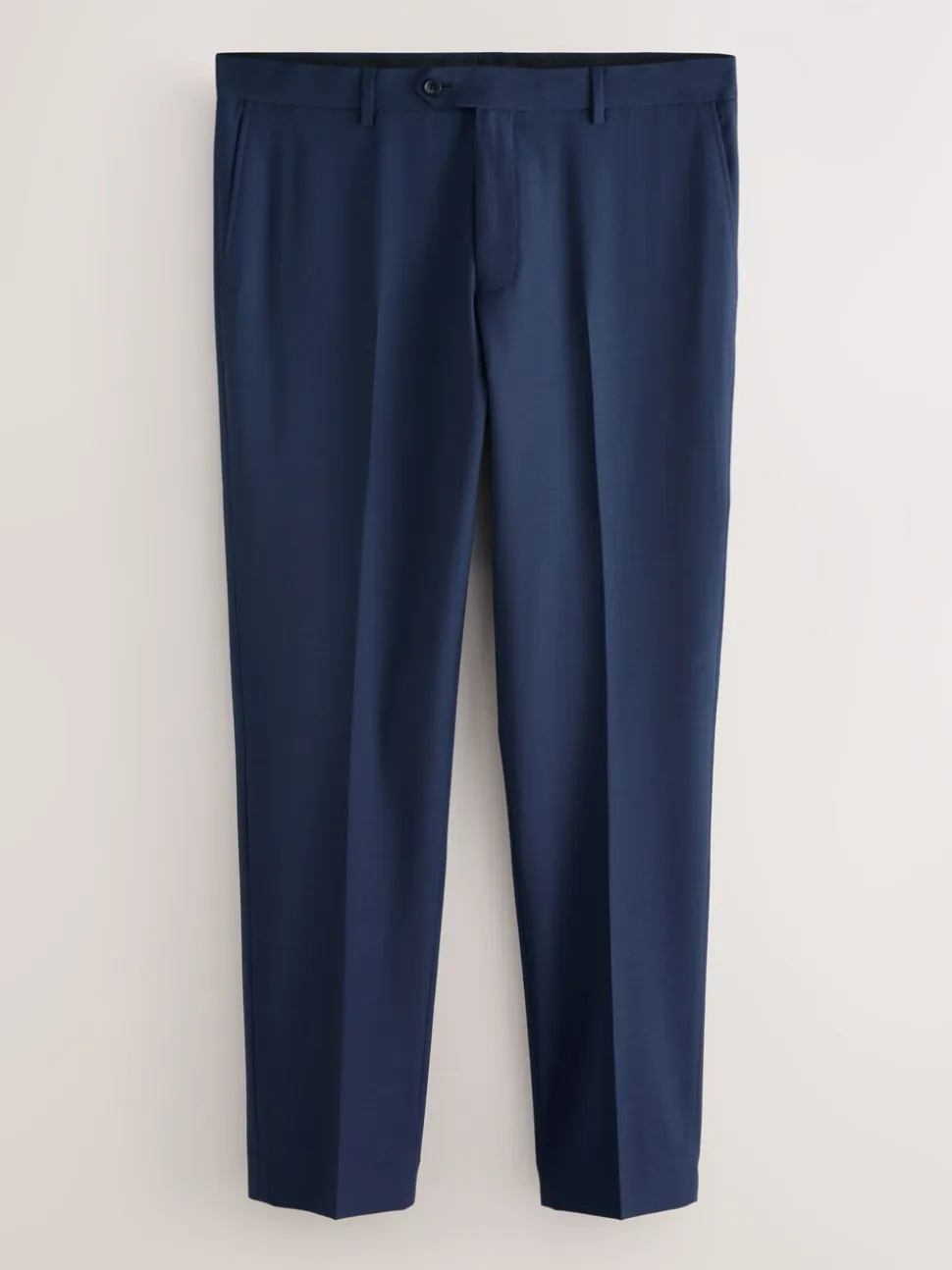 Navy Blue Tailored Fit Wool Blend Motionflex Suit Trousers