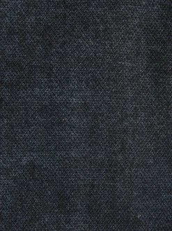 Navy Blue Texture Regular Fit Smart Brushed Cotton Trousers