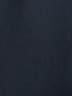 Navy Blue Textured Suit Waistcoat