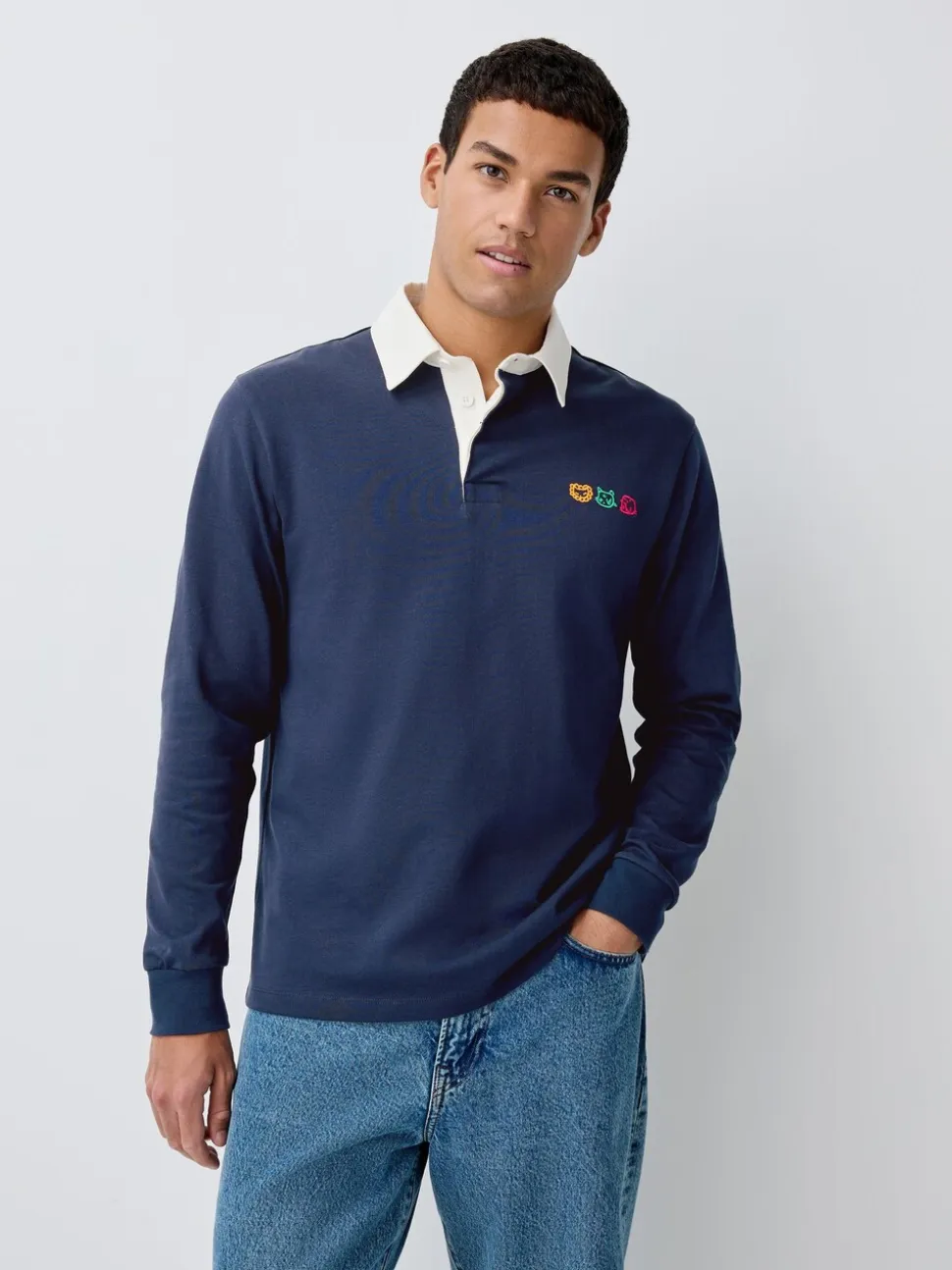 Navy Blue Tot Cat Licence Rugby Shirt
