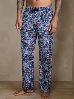 Navy Blue Totcat License Long Pyjama Bottoms
