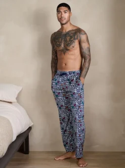 Navy Blue Totcat License Long Pyjama Bottoms