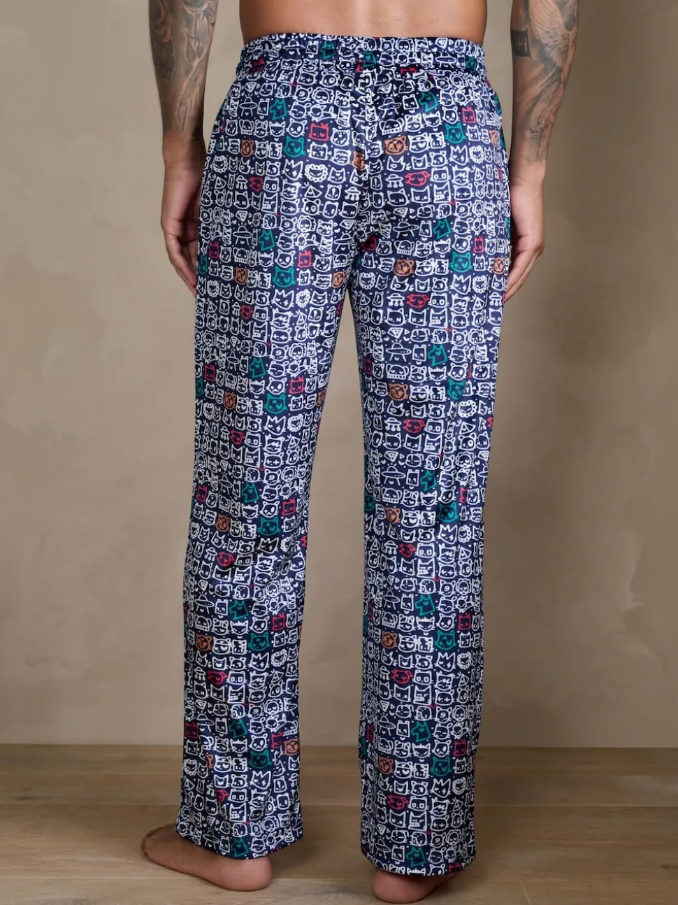 Navy Blue Totcat License Long Pyjama Bottoms
