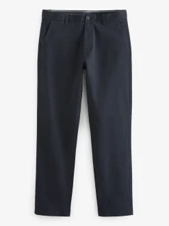 Navy Blue/Grey Charcoal Straight Fit Stretch Chino Trousers 2 Pack