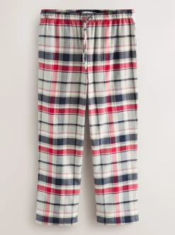 Navy Blue/Grey Check Woven Short Sleeve Pyjamas Set