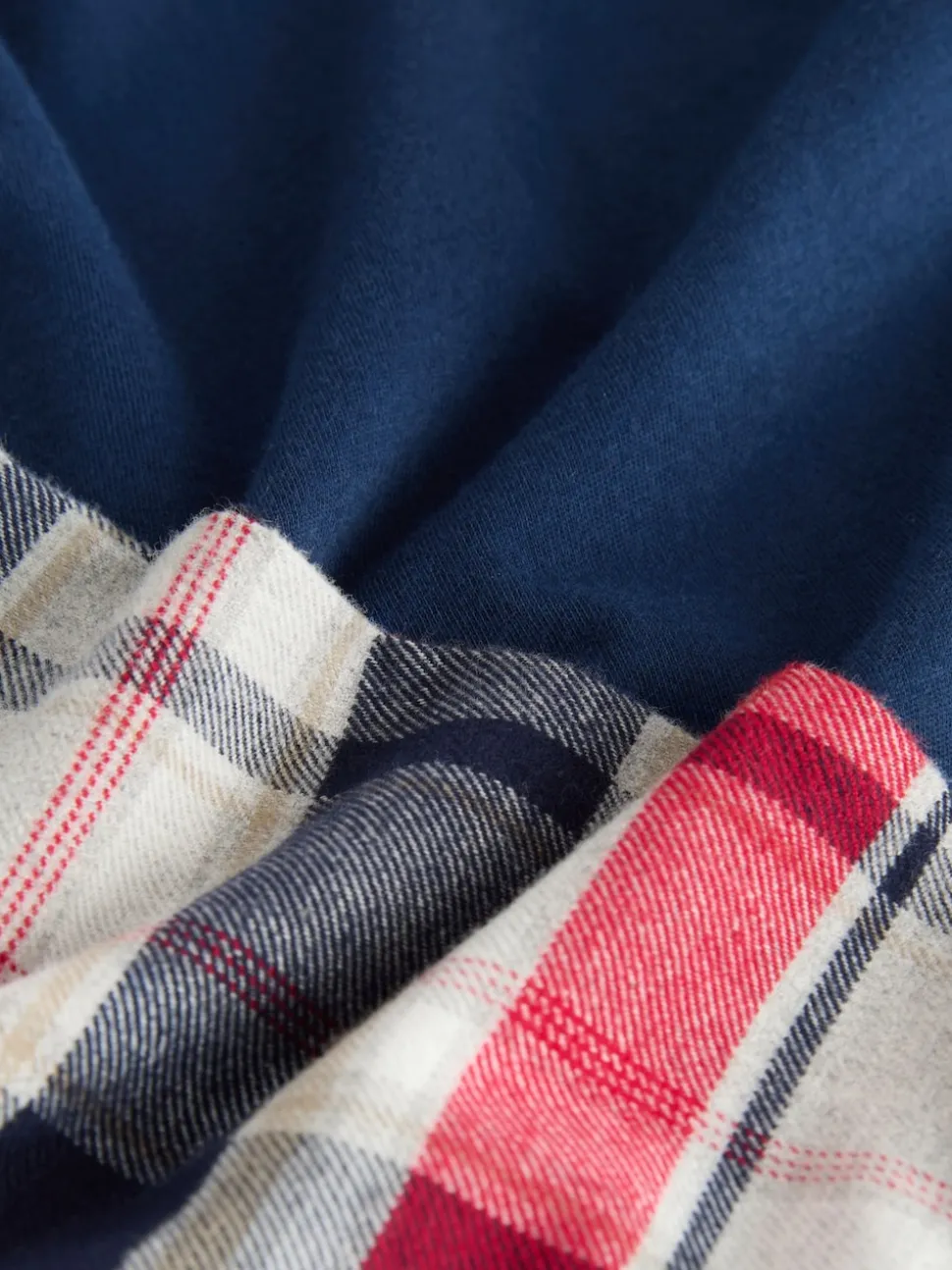 Navy Blue/Grey Check Woven Short Sleeve Pyjamas Set