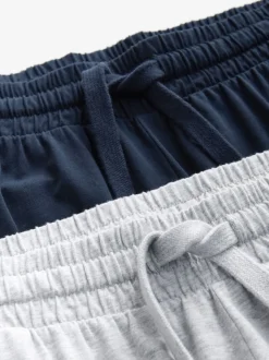 Navy Blue/Grey Cuffed Cuffed Pyjamas 2 Pack