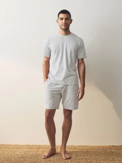 Navy Blue/Grey Jersey Short Pyjamas Set 2 Pack