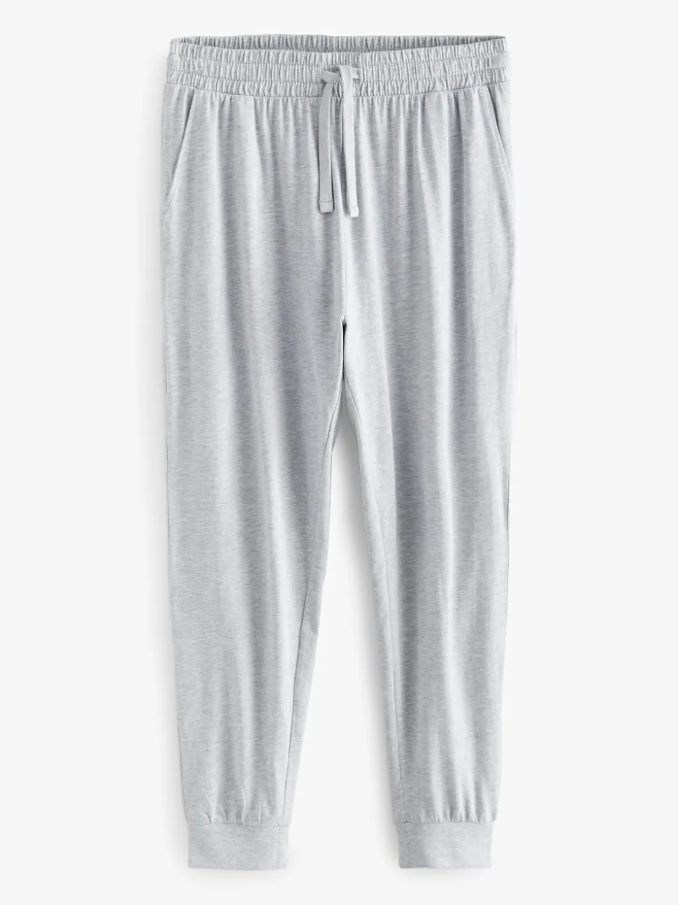 Navy Blue/Grey Marl Cuffed Jersey Pyjamas Set