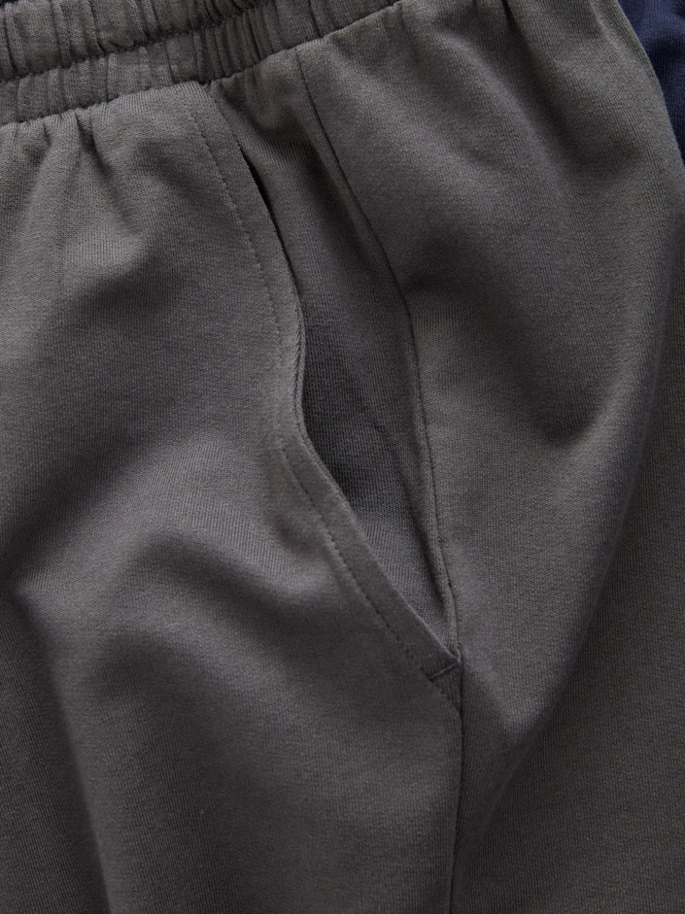 Navy Blue/Grey/Black Loopback Soft Touch Shorts 3 Pack