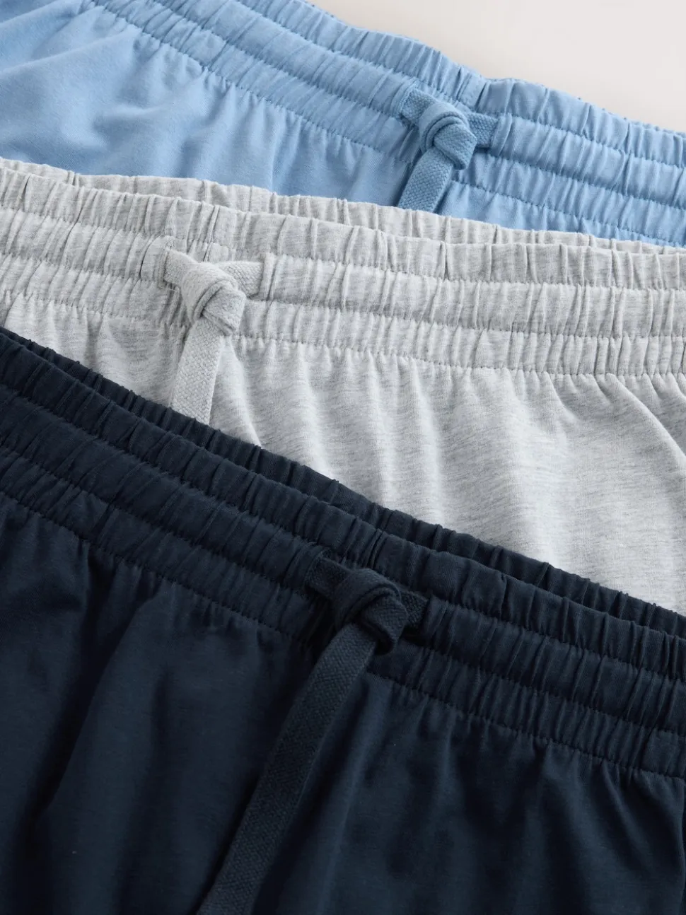 Navy Blue/Grey/Blue Jersey Pyjamas Shorts Set 3 Pack