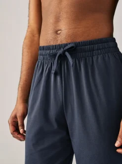 Navy Blue/Light Grey Cuffed Pyjama Bottoms Set 2 Pack