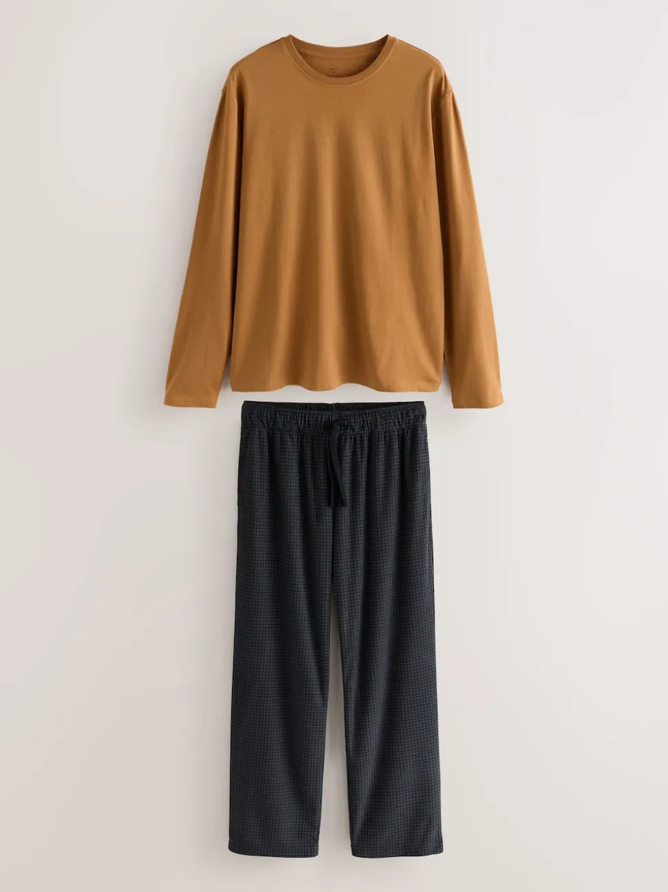 Navy Blue/Orange Motionflex Cosy Long Sleeve Pyjamas Set