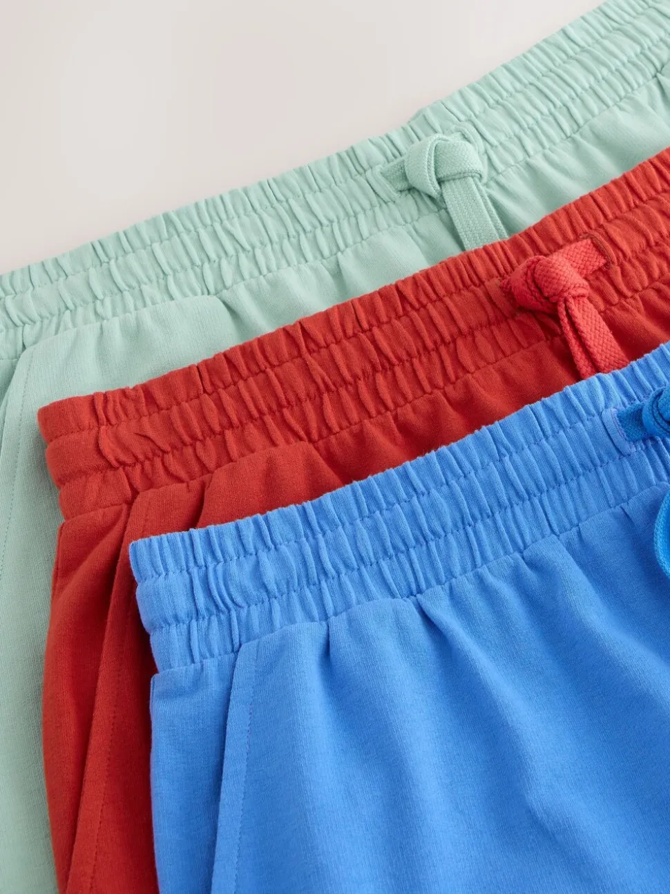 Navy Blue/Red Lightweight 100% Cotton Shorts 3 Pack