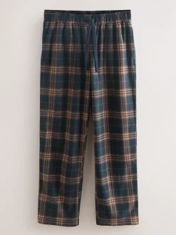 Navy Blue/Rust Motionflex Cosy Long Sleeve Pyjamas Set