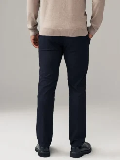 Navy Blue/Stone Slim Fit Stretch Chino Trousers 2 Pack