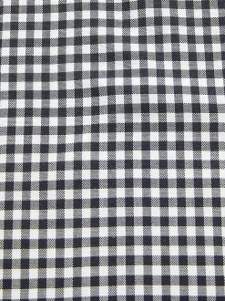 Navy Blue/White Gingham Check Easy Iron Button Down Short Sleeve Oxford Shirt