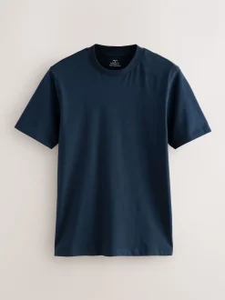 Navy Blue/White/Black Muscle Fit Essential T-Shirts 3 Pack