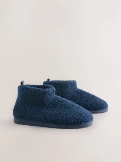 Navy Borg Boot Slippers