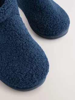Navy Borg Boot Slippers