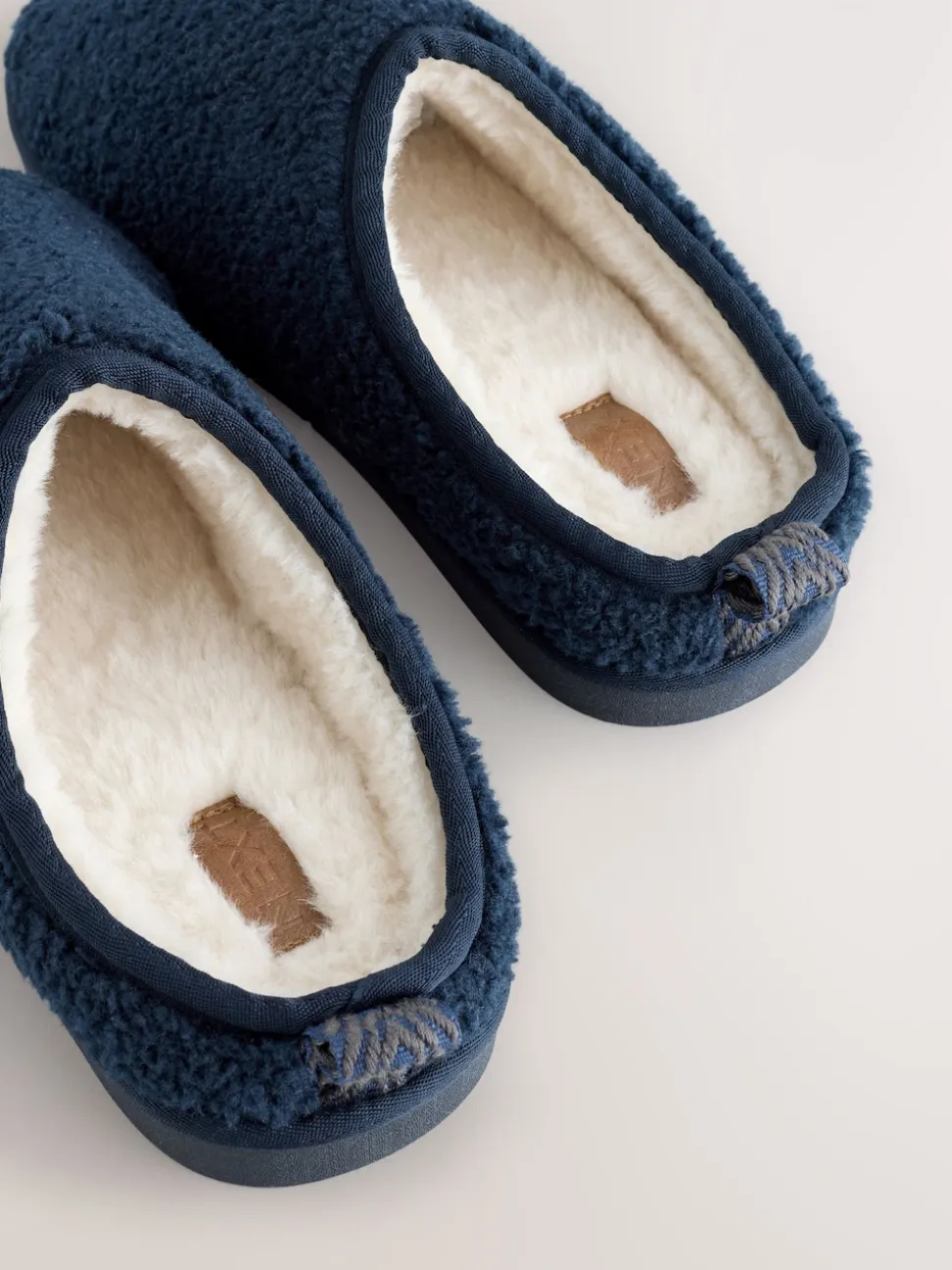 Navy Borg Mule Slippers