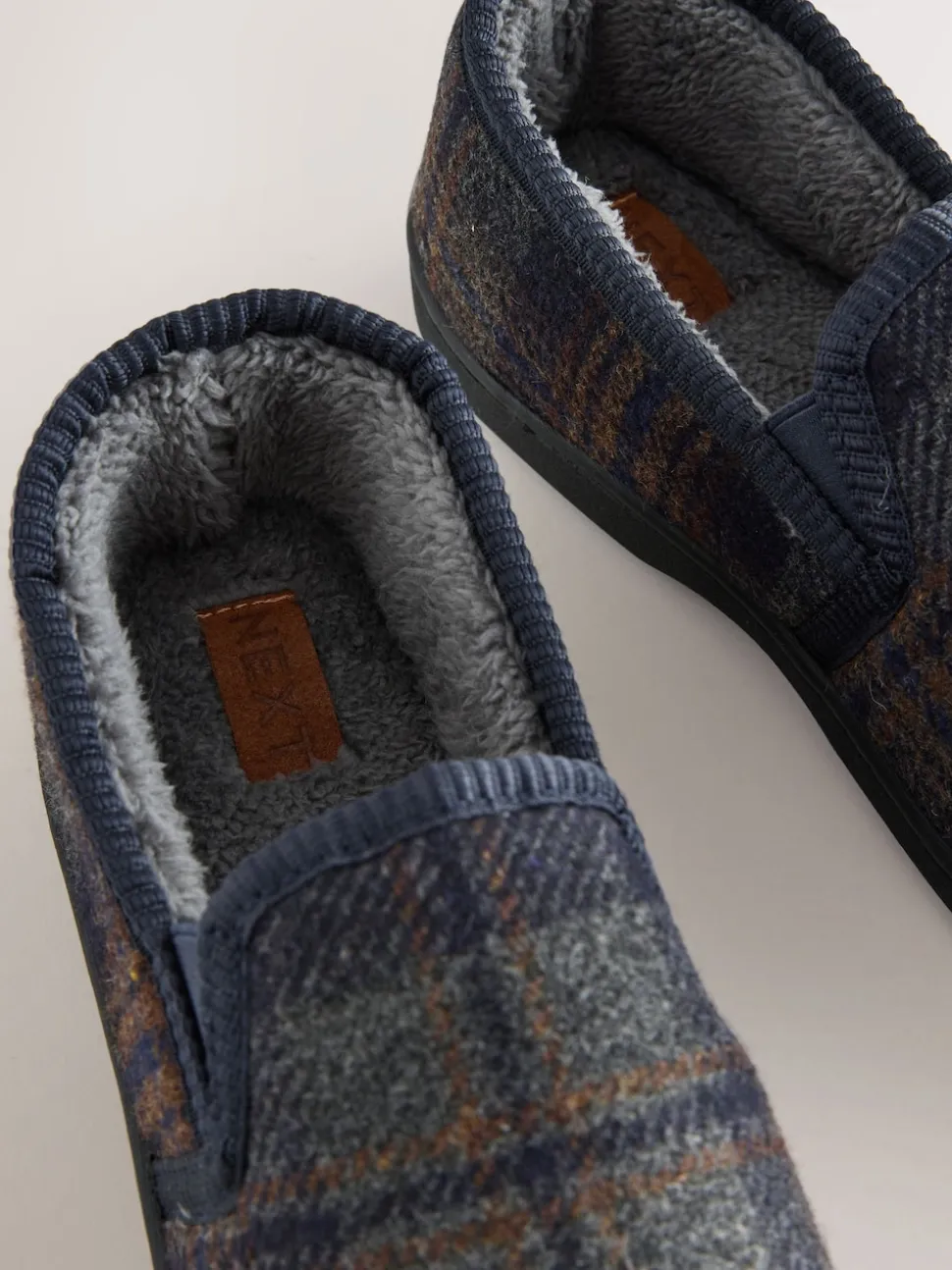 Navy Closed Back Slippers