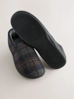 Navy Closed Back Slippers