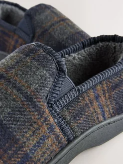 Navy Closed Back Slippers
