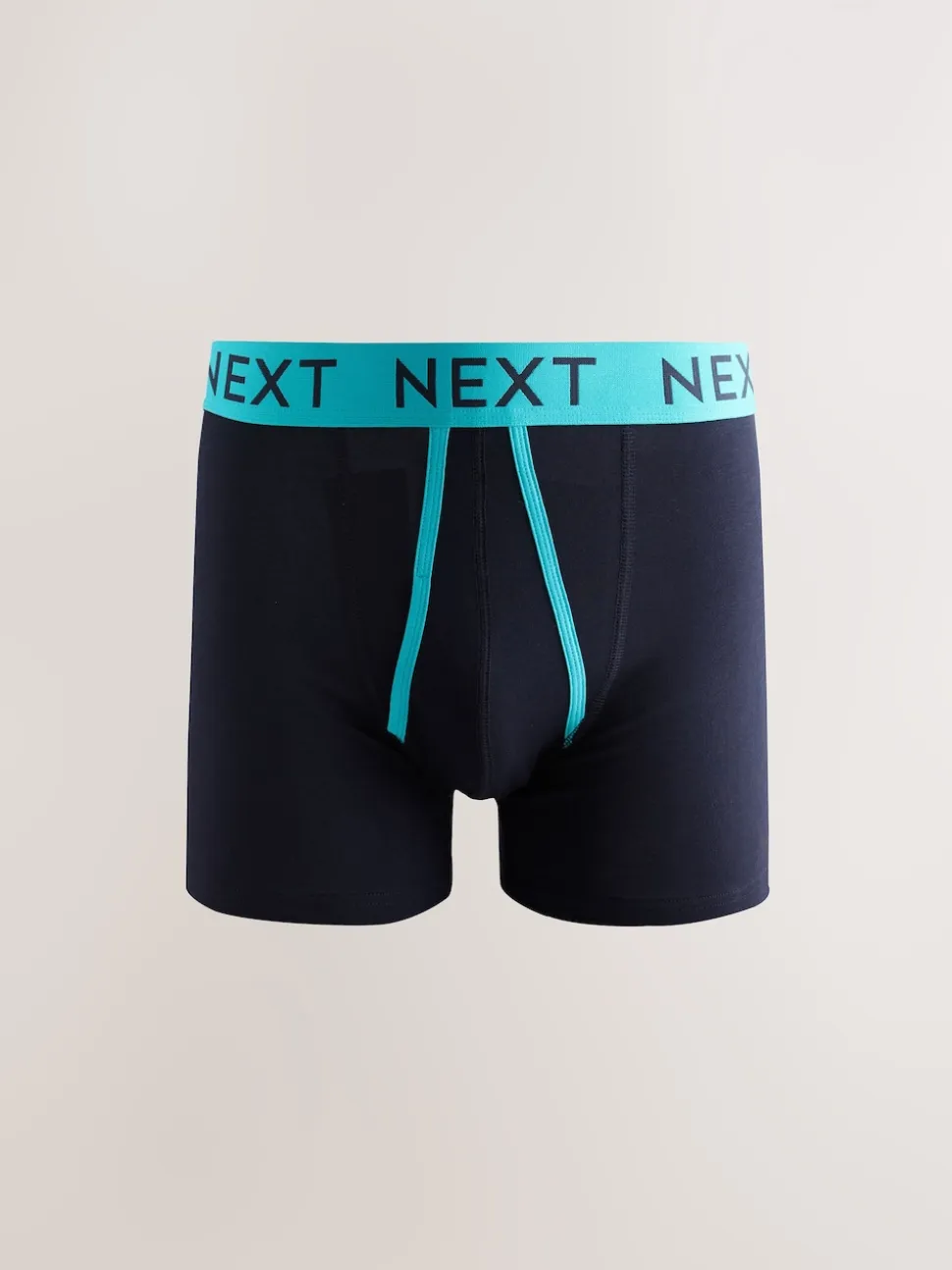 Navy Colour Pop Spot Stripe 10 pack A-Front Boxers