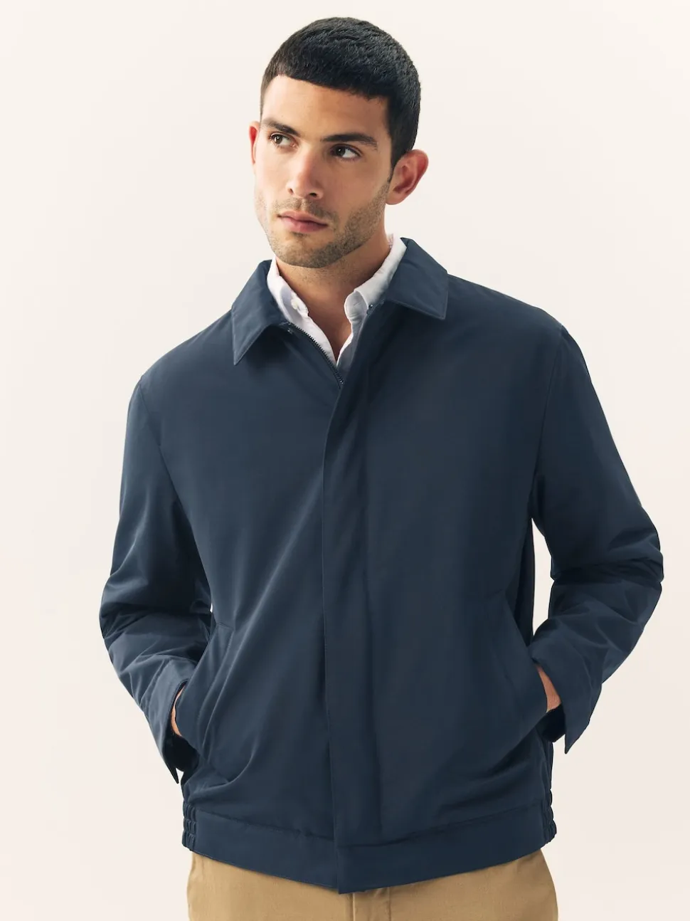 Navy Drytech Quilted Shower Resistant Jacket