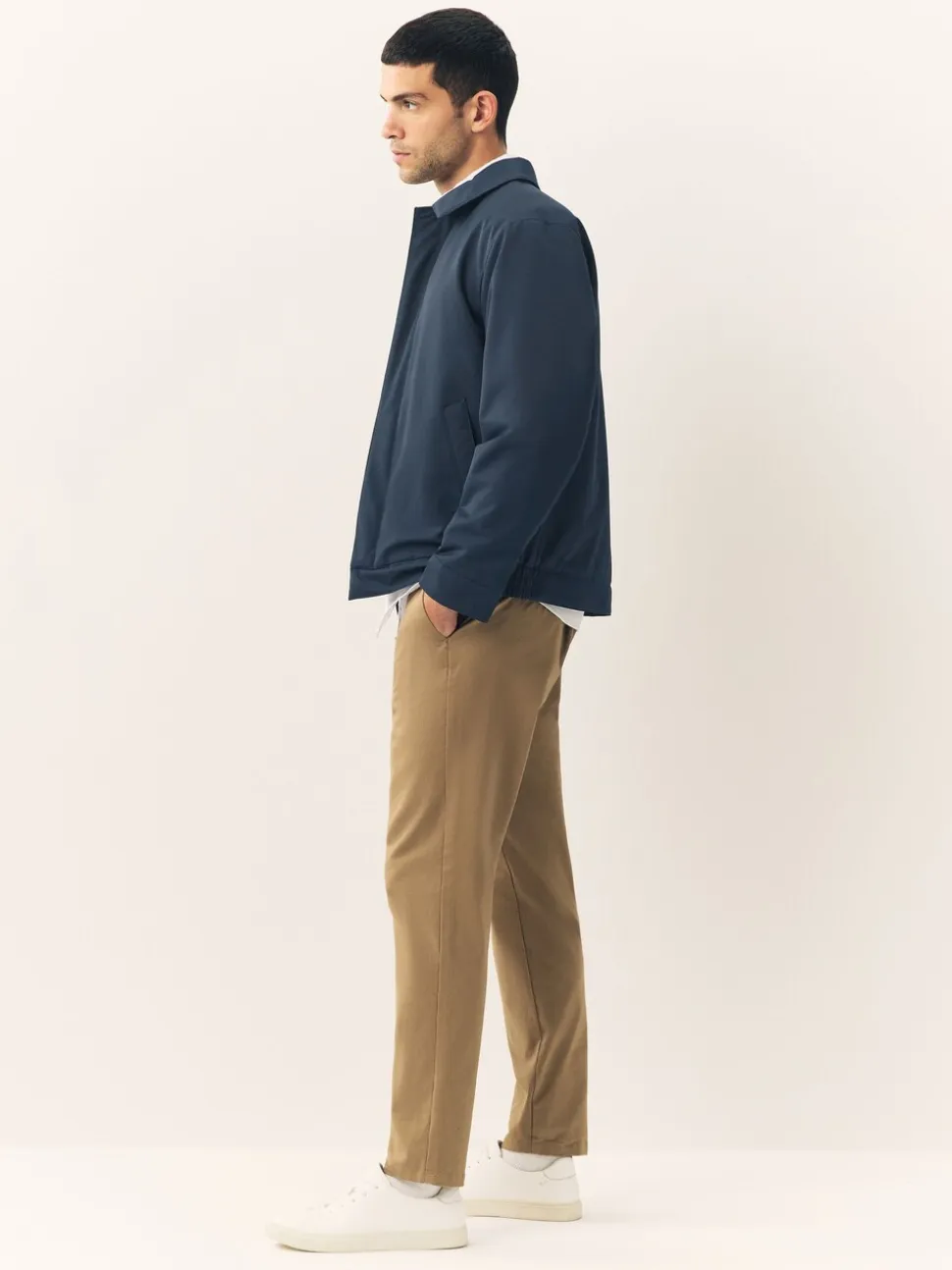 Navy Drytech Quilted Shower Resistant Jacket