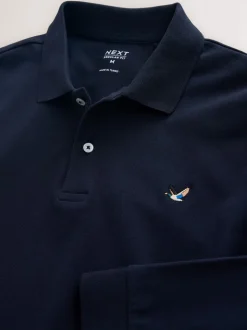 Navy Duck Pique Polo Shirt