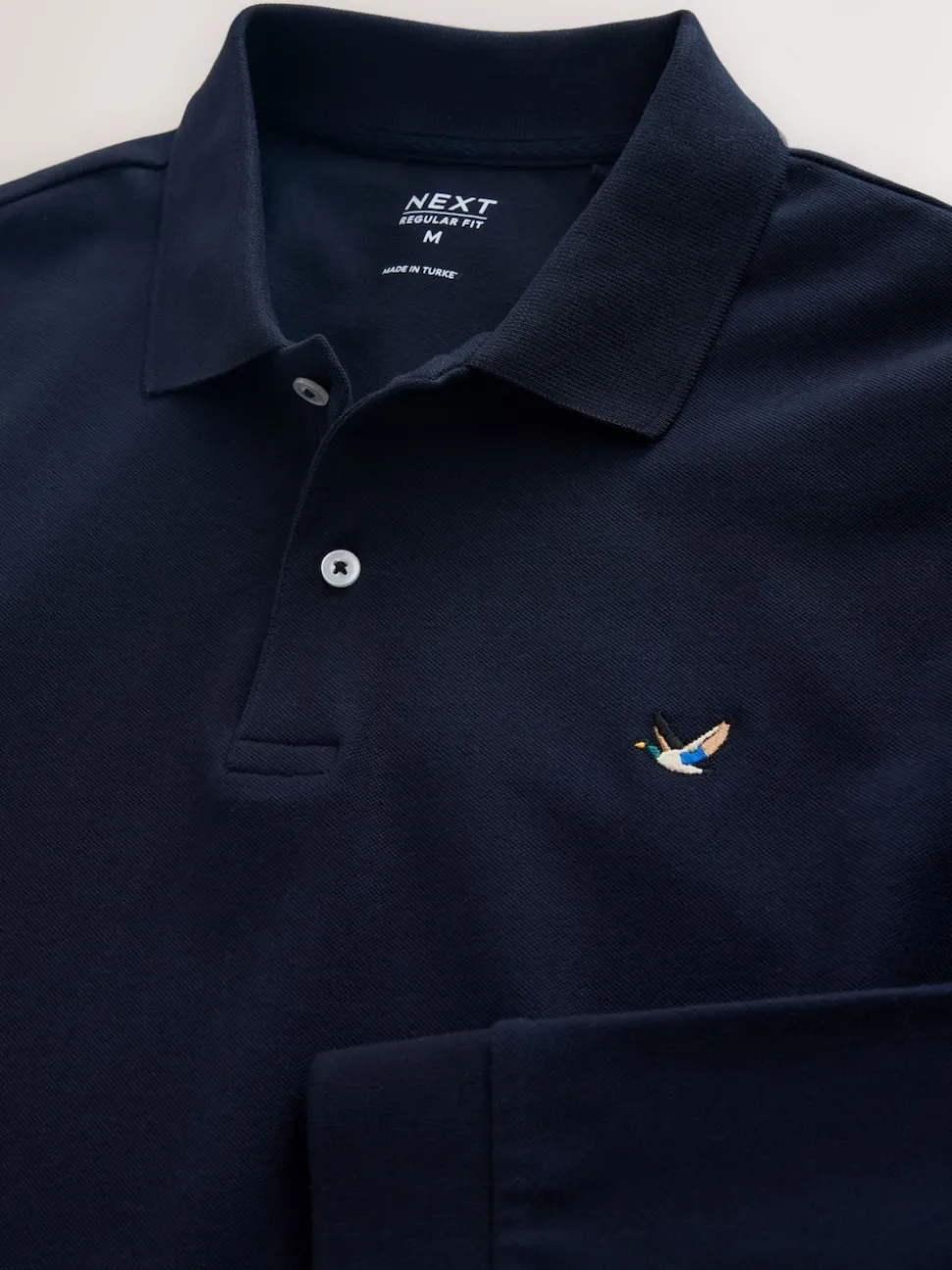 Navy Duck Pique Polo Shirt