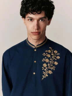 Navy Kurta