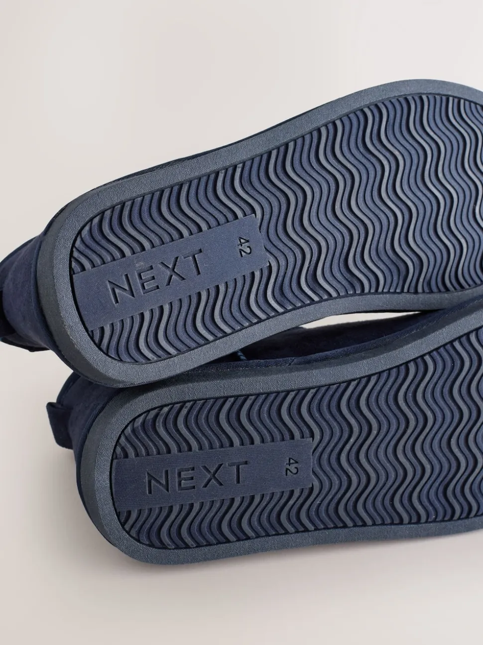 Navy Microsuede Boot Slippers