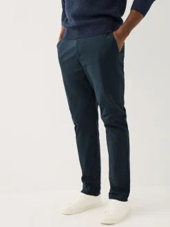 Navy Muscle Fit N.Premium Smart Cotton TENCEL™ Lyocell Blend Chinos With Comfort Waistband