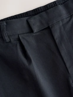Navy N.Premium Regular Tapered Fit Smart Cotton Chinos with Elasticated Back and Stretch